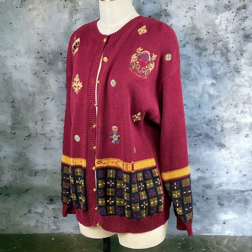 That's‎ Me Sweater Embroidered Cardigan Size Medium